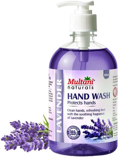 Multani Naturals Lavender Hand Wash | 99.9% Germs Protection | Dermatologically Tested - Hand Wash Pump Dispenser