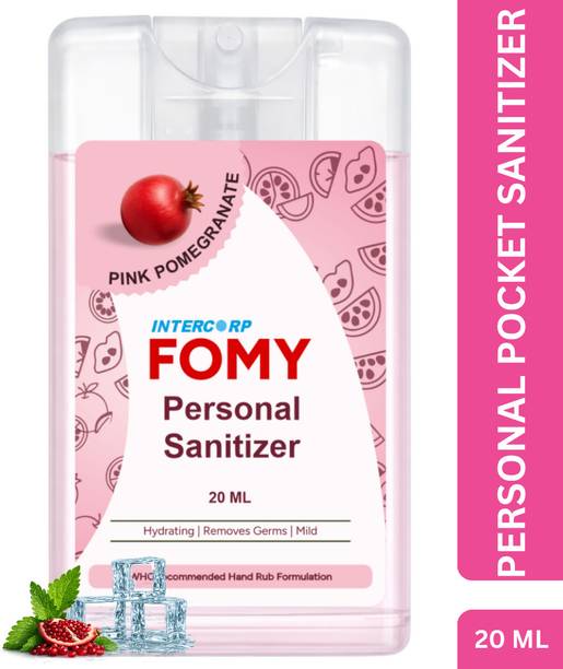 Intercorp Fomy Alcohol-based Portable Sanitizer and Disinfectant Pocket Spray ( Pomegranate) Sanitizer Spray Spray Bottle
