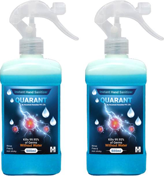 QUARANT 80% Alcohol Based Trigger Spray, WHO Recommended Formula & FDA Approved, Instant Hand Sanitizer Spray Bottle