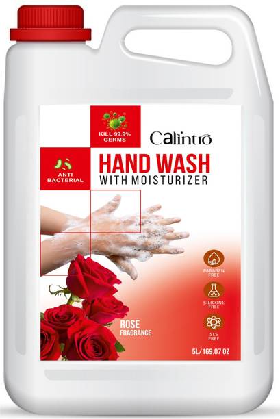Calintro Red Rose Antibacterial germ-protect | Advanced Disinfection Handwash Hand Wash Can