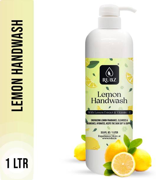 Rubz Lemon Handwash | With the Goodness of Lemon Extract |Best for Hotel, Spa, Salon Hand Wash Bottle