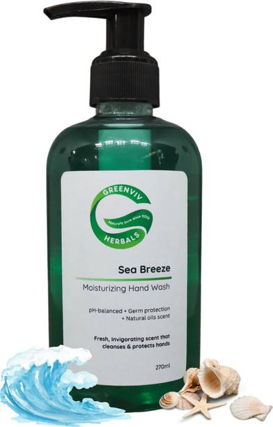 Greenviv Natural Anti-Bacterial & Moisturizing Handwash -Sea Breeze Hand Wash Pump Dispenser