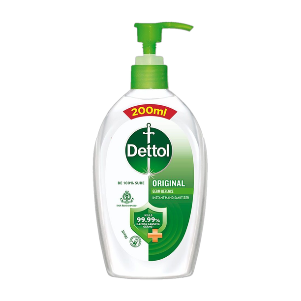 Dettol Original Instant , Small, Travel, Gel, non sticky, kills germs Hand Sanitizer Pump Dispenser
