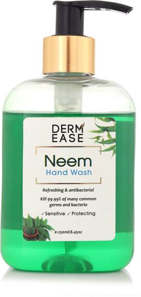 DERMEASE Hand Wash Enriched with Aloevera (100% Paraben free) With Goodness of Neem (250ML) Hand Wash Pump Dispenser