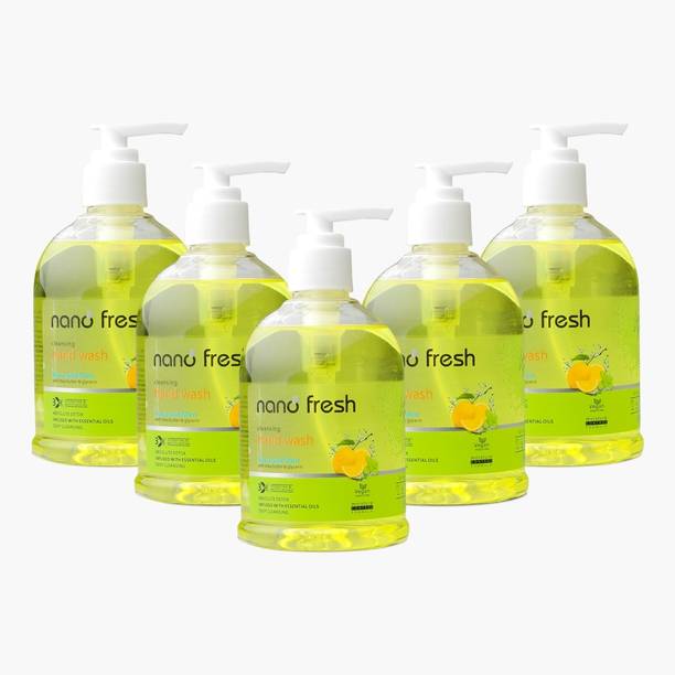 Nano Fresh Yuzu & mint Hand Wash | With Shea Butter and Glycerin | Kills 99.9% Germs Hand Wash Pump Dispenser