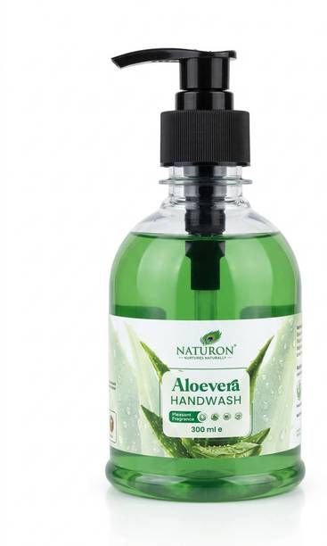 Naturon Aloe Vera Herbal Hand Wash Gentle Cleansing & Skin Hydration 300 ml Pump Bottle Hand Wash Bottle