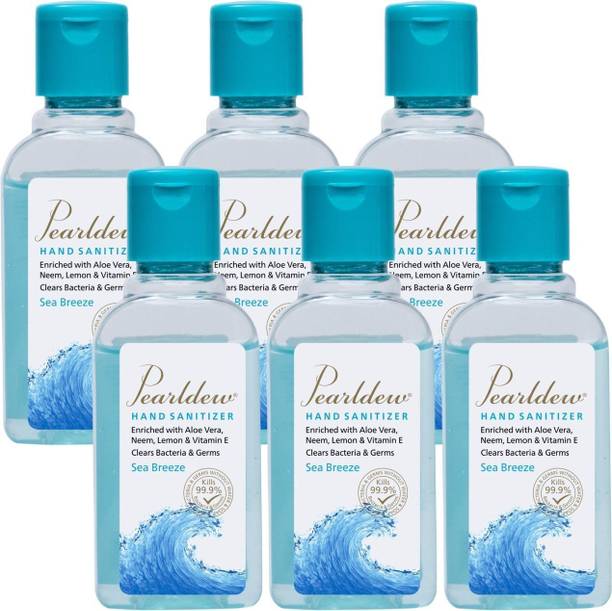 Pearldew (Sea Breeze) 60 ml | Aloe & Neem | Paraben Free Hand Sanitizer Bottle