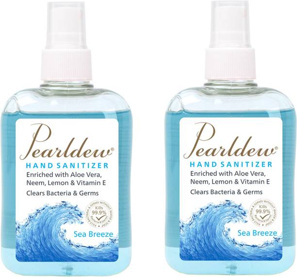 Pearldew  Sea Breeze | Kills 99.9% Germs | Quick Dry | Refreshing Fragrance Hand Sanitizer Spray Bottle