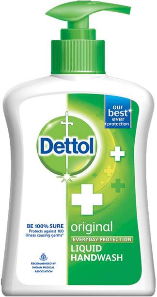 Dettol Liquid Handwash Pump - Original Pack of - 200ml x 1 Hand Wash Pump + Refill