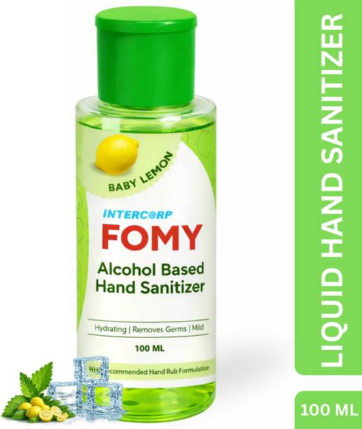 Intercorp Fomy 75% Isopropyl Alcohol-based Hand Rub Sanitizer and Disinfectant, 100 ml (Lemon) Hand Sanitizer Bottle