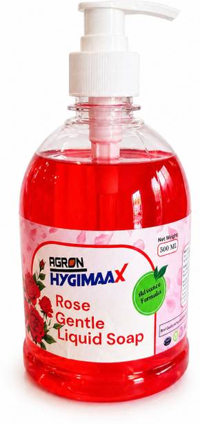 Naturon Hygimaax Rose Liquid Soap Hand Wash Gentle Cleansing & Fresh Fragrance 500ml Hand Wash Bottle