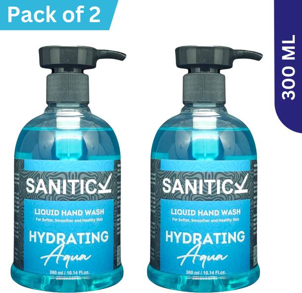 Sanitick Liquid Handwash - Hydrating Aqua |-Gentle & Refreshing Formula for Clean Hand Wash Bottle