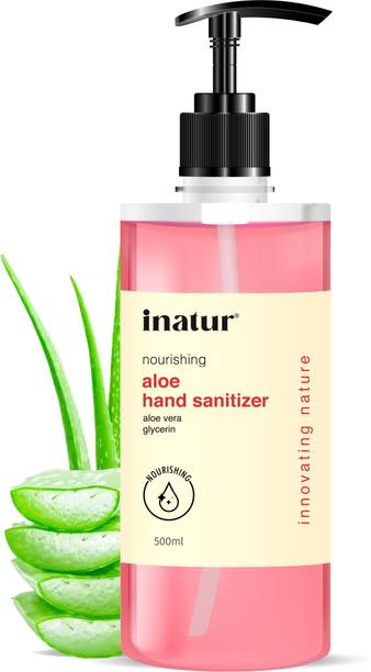 inatur Pure & Refining Aloe Vera Extract, Kills 99.9% Germs Hand Sanitizer Pump Dispenser