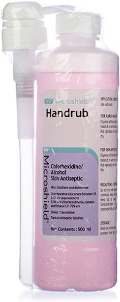 Microshield Handrub Pink Surgical Handwash 500 ml Hand Sanitizer Pump Dispenser