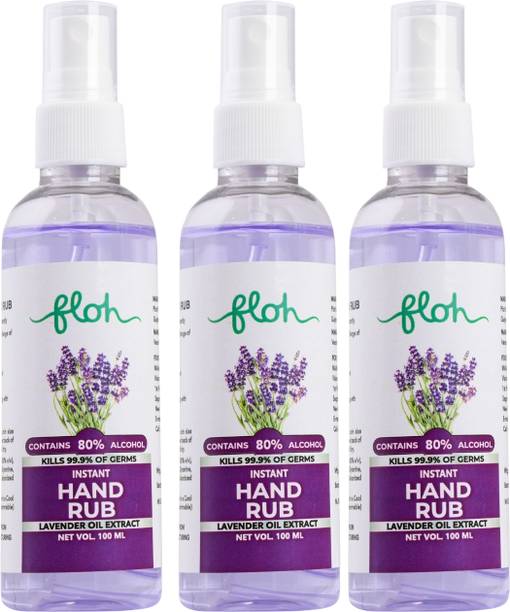 Floh Instant  Spray-Lavender- Pack of 3 Sanitizer Spray Spray Bottle
