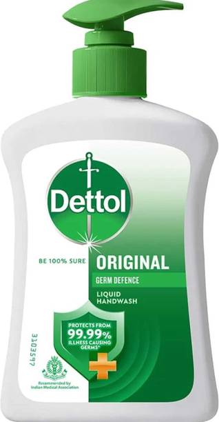Dettol Original germ Defence Liquid Handwash (210ML). Hand Wash Pump Dispenser