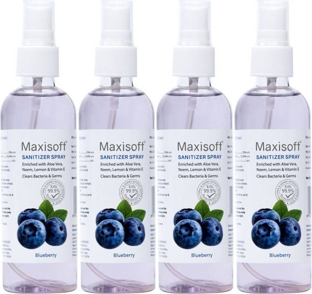 Maxisoft  Spray Blueberry | Instant Germ Kill & Daily Hygiene Protection Hand Sanitizer Bottle
