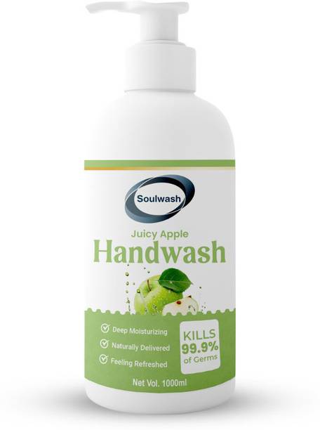 SOULWASH JUICY APPLE Hand Wash | invigorating fragrance of green apples | 1L Hand Wash Bottle