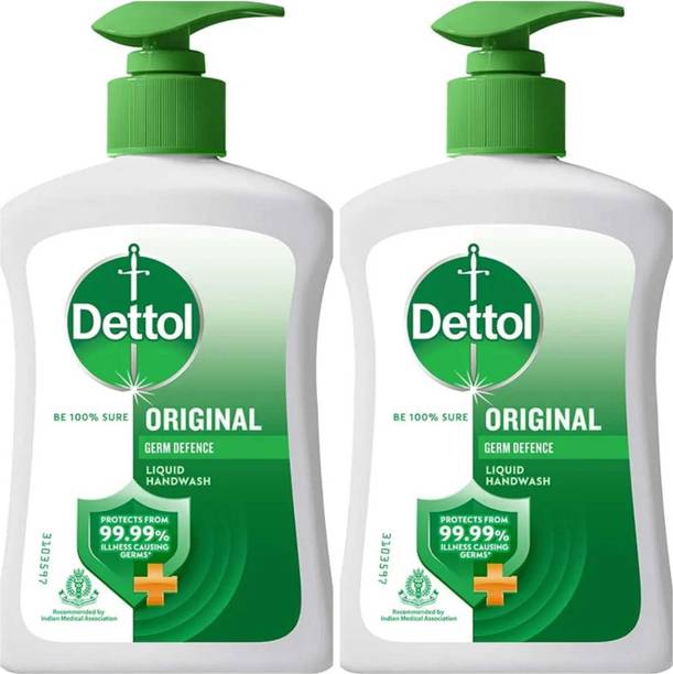 Dettol Original germ Defence Liquid Handwash(210ML+210ML)= 420ML Hand Wash Pump Dispenser