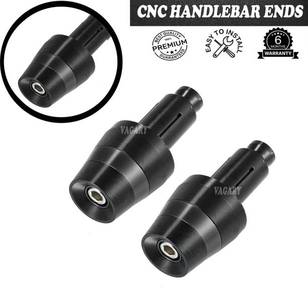 Vagary Black Handlebar End 7/8" 22mm Universal Aluminum Alloy Handle Bar End Plugs Cap Handle Bar