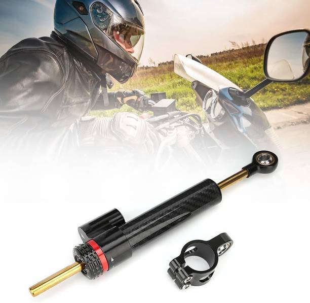 acube mart Motorcycle Steering Damper Stabilizer , Carbon Fiber Universal Parts SD-1 Clip-on Handle Bar