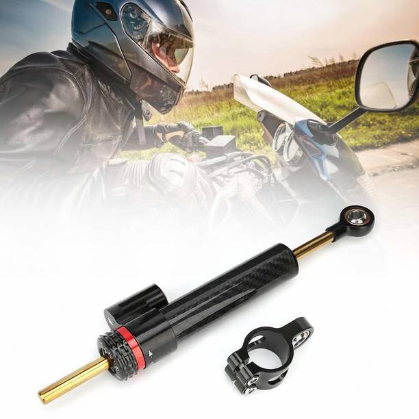 acube mart Motorcycle Steering Damper Stabilizer , Carbon Fiber Universal Parts SD-1 Clip-on Handle Bar