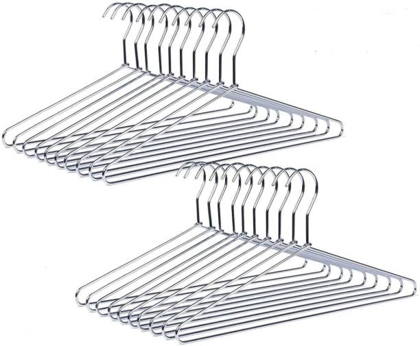 tenco Stainless Ultra & Durable Cloth Hanger Color Steel Dress Pack of 24 Hangers For  Dress