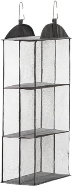 gustave Three Tier Hanging Closet Organizer with Six Mesh Compartments Storage Unit Closet Organizer