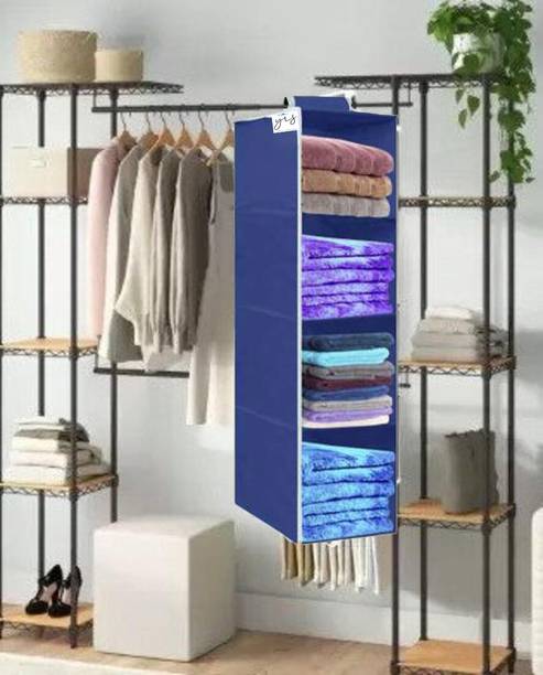 YRS Crafts 4 Section Closet Organizer - Hanging Shelves Closet Organizer Accessories Organizer, Closet Organizer, Regular Organizer, Shoe Organizer