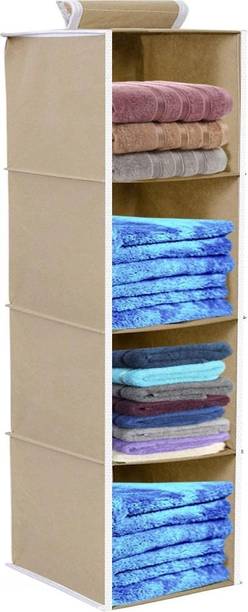 Flipkart SmartBuy Hanging 4 Shelves Wardrobe Organiser - Beige Shoe Organizer
