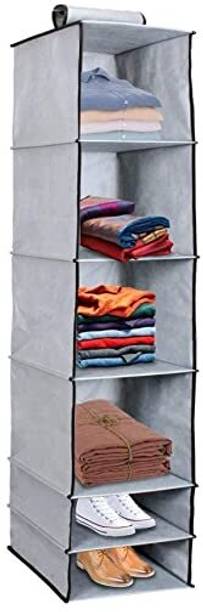 Home Style India Hanging Shelf Rack for Wardrobe – Foldable Fabric Closet Organizer Closet Organizer
