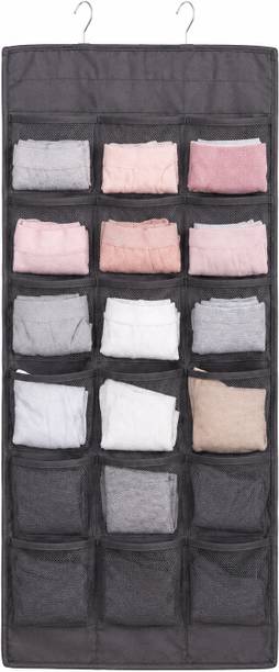 Suvaniq 30 Grid Hanging Closet Organizer Double Sided Wardrobe Storage Pockets 77x38cm Closet Organizer