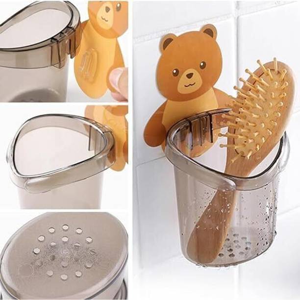 WebDealz Self-Adhesive Teddy Design Stand for Brush,Paste, Comb, Brush, Cream etc x2.1099