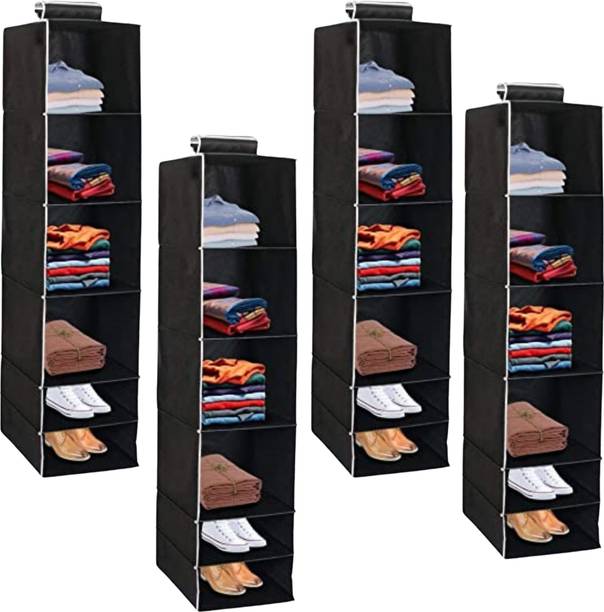 ShubhKraft Hanging Organizer 6 Layer For Wardrobe Almirah Closet Storage Closet Organizer