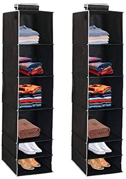 Home Style India Collapsible Hanging Closet Shelf – Non-Woven Wardrobe Organizer Unit Closet Organizer