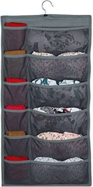 DOUBLE R BAGS Closet Hanging Organizer with Mesh Pockets & Metal Hanger. Accessories Organizer, Regular Organizer, Scarf Organizer, Closet Organizer