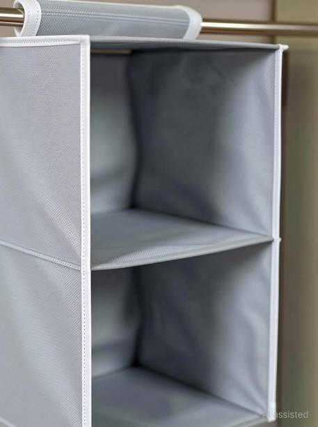 Tiarakrafts Hanging Organizer 4 Shelves Closet Organizer of 1 Pc grey Closet Organizer
