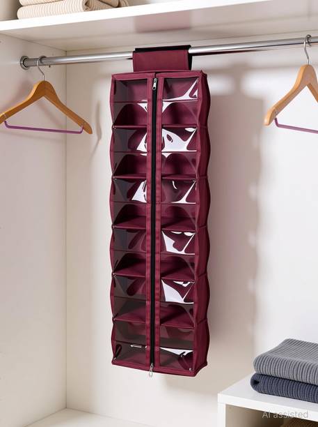wini krafts Hanging 6 Shelf Wardrobe Organizer Closet Cloth Organizer Accessories Organizer, Closet Organizer