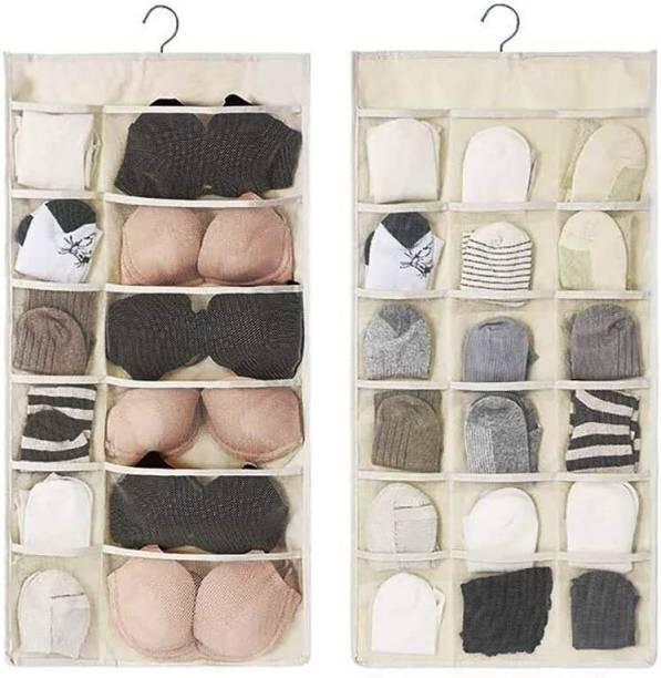 blendmix 30 Pockets Hanging Bag Socks Bra Underwear Rack Hanger Wall Hanging(Pack of 1) Accessories Organizer, Closet Organizer, Stationery Organizer, Scarf Organizer