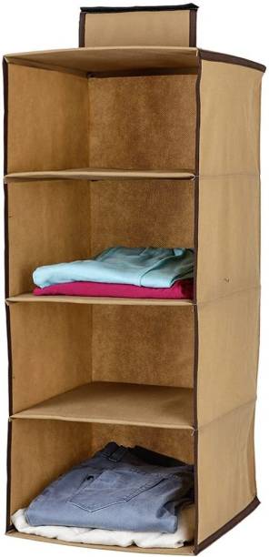 Shrey Creation 4 Shelf Clothes Hanging Organizer, Shoes Storage Wardrobe-(L-28 W-28 H-80 CM) Closet Organizer