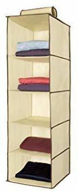 FLIPXEN 5 Layer Non-Woven Fabric Clothes Hanging Organizer Closet Organizer