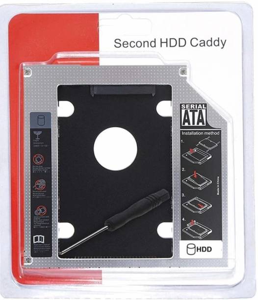 Hypertech 9.5mm universal 2nd hard drive bay caddy fir cd-dvd room , laptop 2.5 inch Hard disk enclosure/ Hdd caddy
