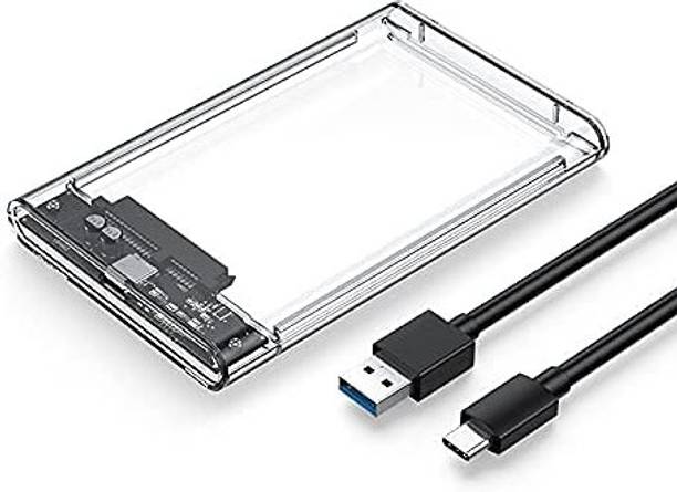 ULTRABYTES Type C TRANSPARENT SATA SSD CASING 2.5 inch Hard Disk Enclosure Case Type C