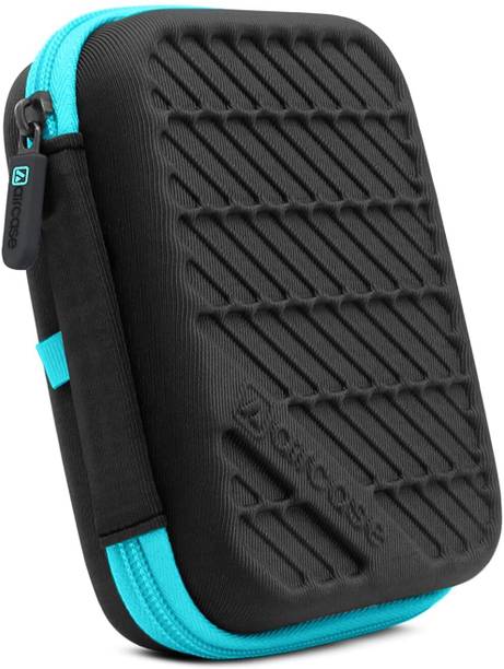 AirCase Hard Drive Case Cover, Travel Pouch, Tech Organizer with Shockproof EVA 2.5 inch Shock Resistant Water Proof Hard Drive Case