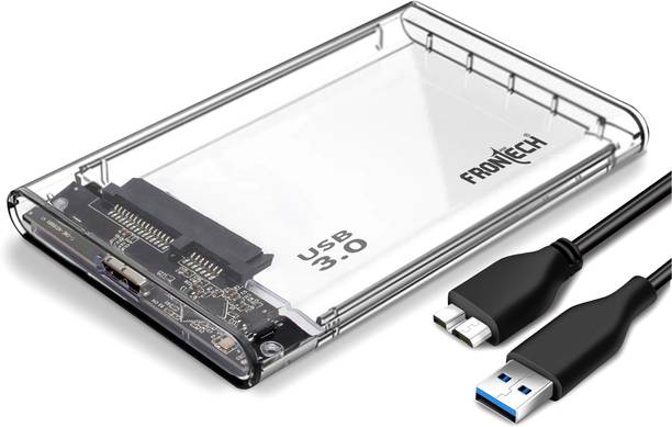 Frontech NC-0034 USB 3.0 HDD Enclosure Transparent Case | SATA Tool-Free External 2.5 inch Hard Disk Case