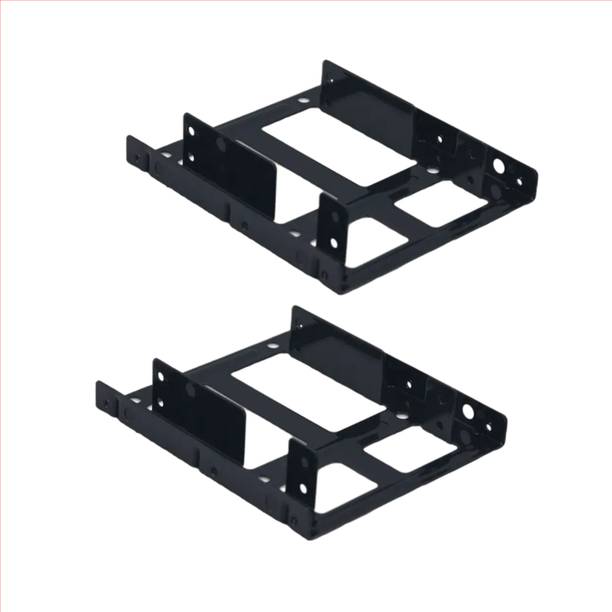 Paruht (2 Pcs) 2.5" to 3.5" Bay Dual SSD Mounting Bracket Trey HDD Bracket 2.5 inch Internal Hard Drive 2.5" and 3.5" Dual Bay