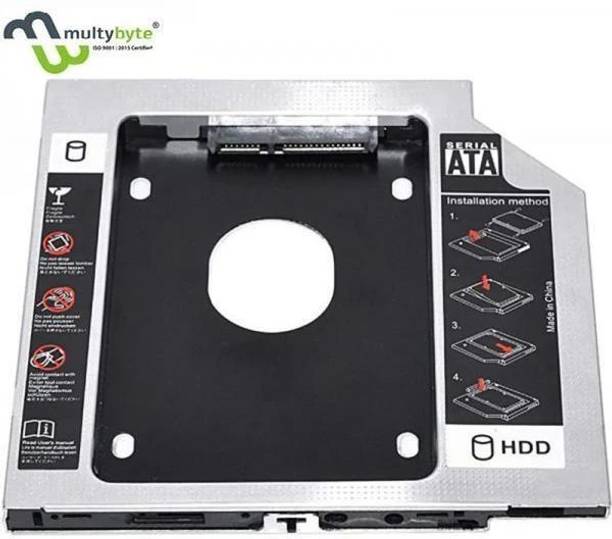 Multybyte 12.7 mm Caddy for 2nd Hard Drive suitable for 2.5 inch SATA HDD/SSD Enclosure
