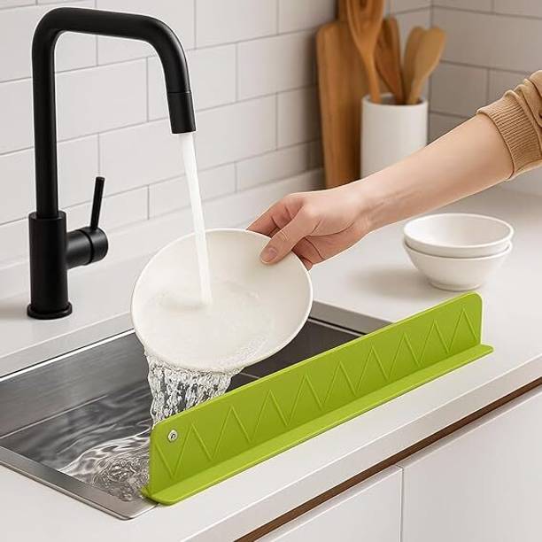 nmms Premium Silicone Sink Splash Guard for Kitchen Faucet Protection 40 cm Single Sided Tape