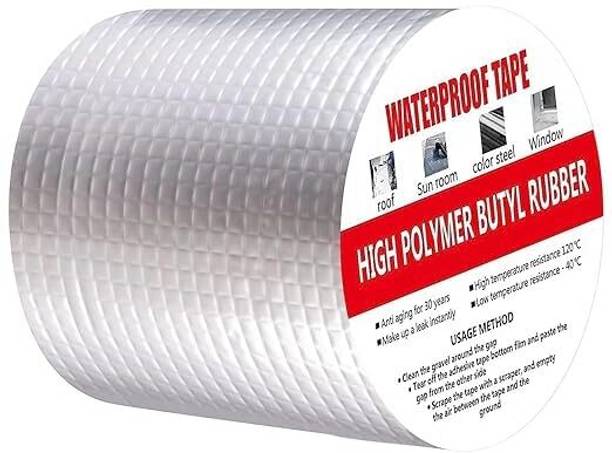 LaPhottacha 4inch 5meter Waterproof Tape for Pipe & Roof Leakage 5 m Single Sided Tape