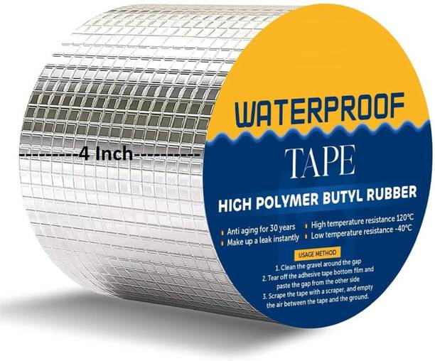 RINYAENTERPRISE Waterproofing Tape for Repair Water Tank leakage Seal Tape,Silver 5 m Butyl Tape
